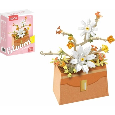 KOCO Stavebnice mini Květina v kabelce 232ks