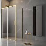 Radaway Квадратна душ кабина с плъзгаща се врата Radaway Idea KDJ 100x100 см златисто-прозрачна лява (387040-09-01L+387052-09-01R)