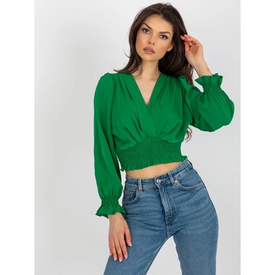Italy Moda dámská halenka-DHJ-BZ-13866.92P Zelená