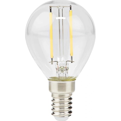 NEDIS LED žárovka E14/ G45/ 2 W/ 220 V/ 250 lm/ 2700 K/ teplá bílá/ retro styl/ čirá LBFE14G451