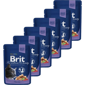 Brit Капсула BRIT Premium Cat Кодова риба 6 x 100 г