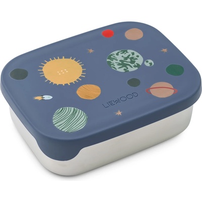 LIEWOOD Детски контейнер за храна Liewood Kid's Arthur Printed Lunchbox Food storage - Universe / Classic Navy - размер 5, 5 x 13 x 17 cm (532-3368-1011)