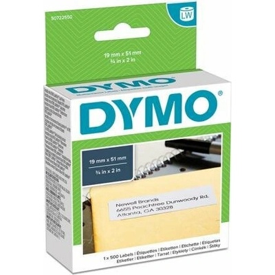 Dymo 11355, 19mm x 51mm, biela, kompatibilná role etikiet