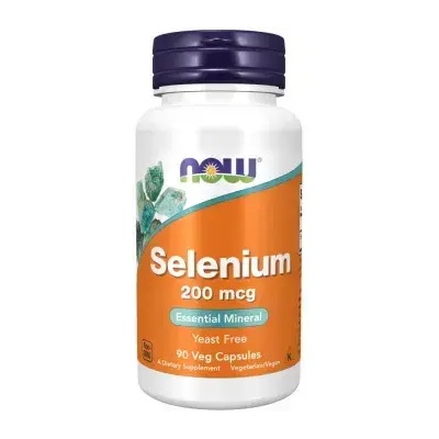 NOW Selenium, Селен 200 мкг, 90 капсули (NF1485)