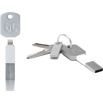 Bluelounge Ключодържател със зарядно USB Kii Lightning бял (kii-wh-l)