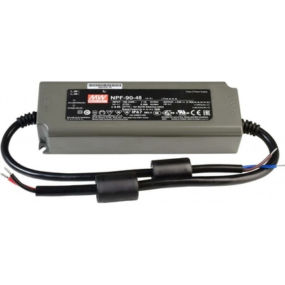 Meanwell LED-napájení CV, NPF-90-48 konstantní napětí 0-1880 mA IP67 48V DC 90,00 W 872107