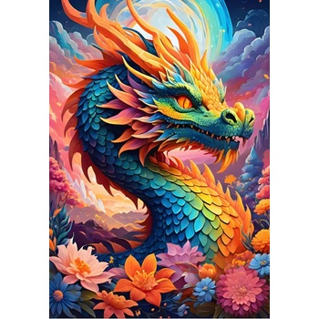 Alipson Puzzle - Puzzle Colourful Dragon - 1 000 piese