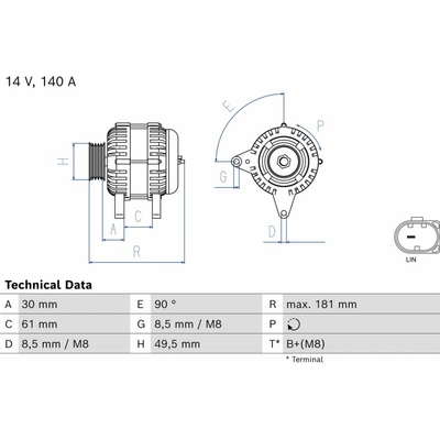Alternátor BOSCH 0 986 086 220