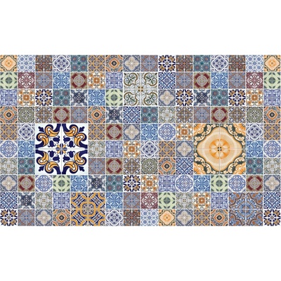 Preinterier FT5235 Fototapeta na stenu Modrá mozaika vlies 152cm x 104cm