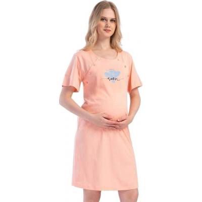 Нощница за кърмачки в цвят праскова