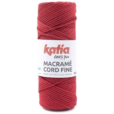 MACRAME CORD FINE 2,5mm Katia Farby MACRAME CORD FINE: 216 orient červená