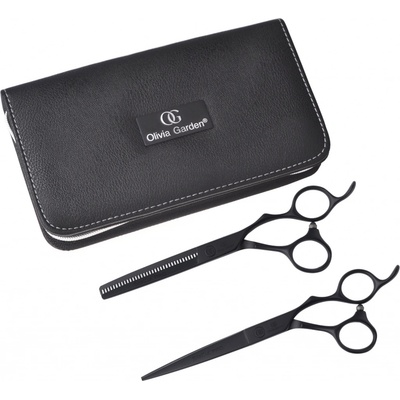 Olivia Garden SilkCut PRO SHEAR KIT Matt Black 6,5' + 6'35T sada nožníc pre pravákov