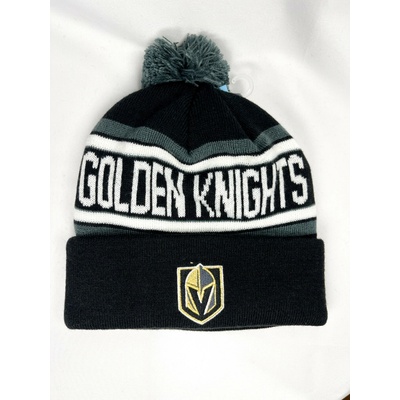 OUTERSTUFF Dětská Zimní Čepice Vegas Golden Knights Jacquard Cuffed Knit With Pom