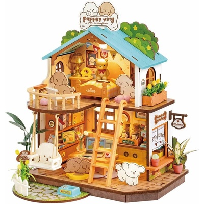 ROBOTIME Rolife DIY House: Vila pre psíkov s LED osvetlením 230 ks