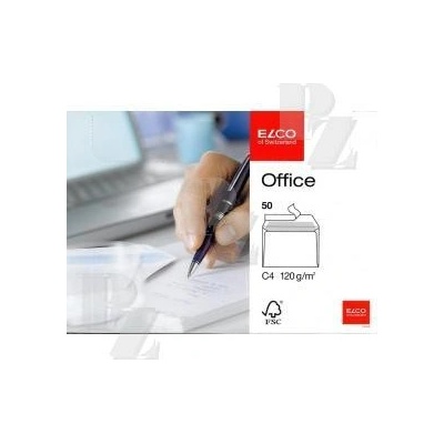Obálka C4 Office v krabičce s krycí páskou 120g 50ks, Elco