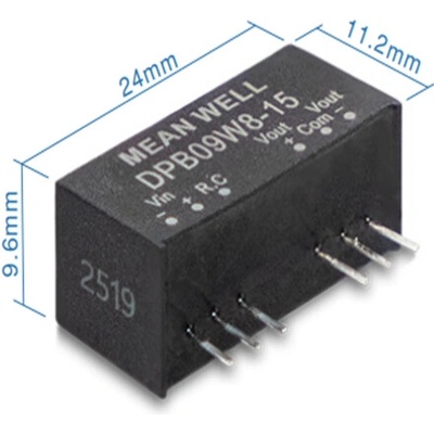 Mean Well DPB09W8-05 Měnič DC/DC modulový 9W 5V