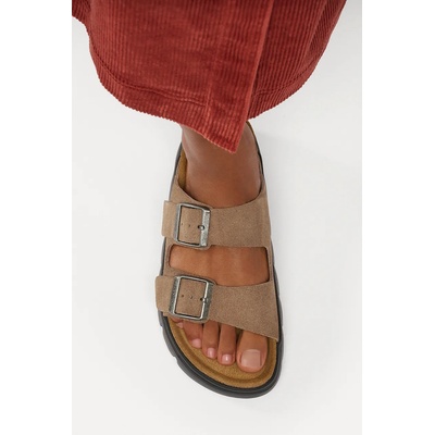 Birkenstock чехли дамски от велур Arizona Chunky Suede Leather (1033080)