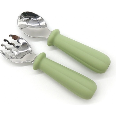 Martons Detský príbor Olive green 2 ks