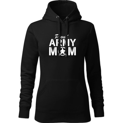 Waragod dámska mikina s kapucňou army mom čierna