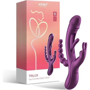 Смарт вибратор с четворна стимулация, потупващ, 24, 9см. - Trilux Vibrator (VS-22-952PU)