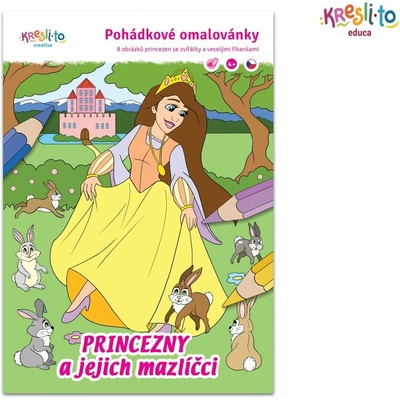 Princezné a jej maznáčikovia omaľovánka A5