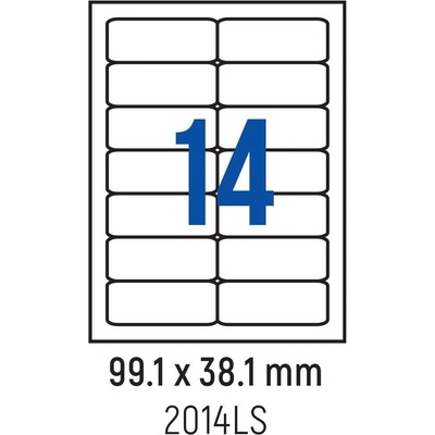 Spree Етикети лепящи обли, 14 бр. , 99.1x38.1 мм, 100 л. , A4 (3800884030233)