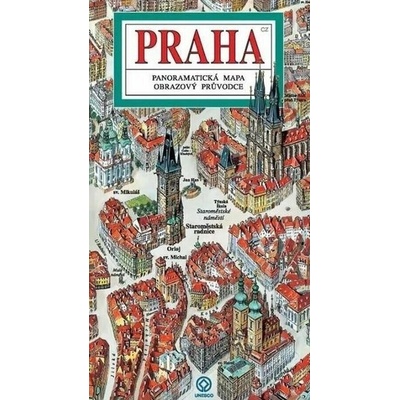 Praha panoramatická mapa CZ malá