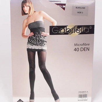 Image 1 of Микрофибърен чорапогащник в цвят бургунди