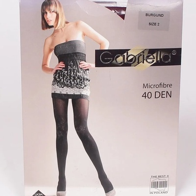 Микрофибърен чорапогащник в цвят бургунди