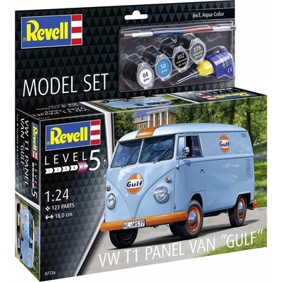 Revell VW T1 Panel Van Gulf Decoration ModelSet auto 67726 1:24