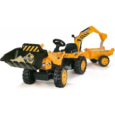 Smoby Šliapací traktor MAX s bagrom a vozíkom