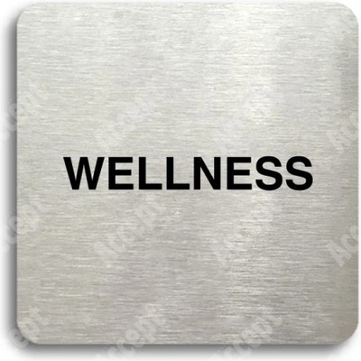 ACCEPT Piktogram wellness - stříbrná tabulka - černý tisk bez rámečku