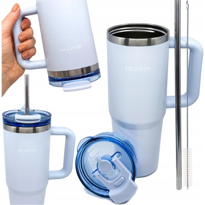 Revity Termohrnek s brčkem a uchem nerezová termoska 900 ml