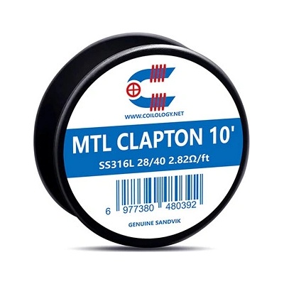 Coilology Sandvik Odporový drát MTL Clapton SS316L 3m 28/40