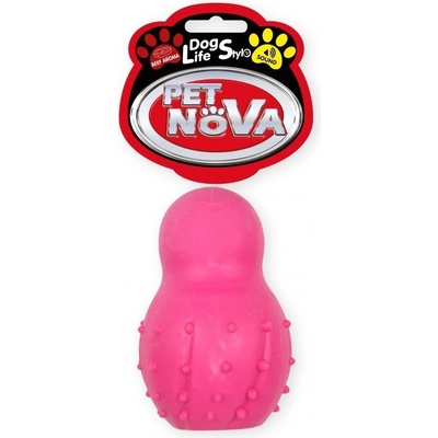 Petnova hračky pre zvieratá TPR SNOWMAN PINK hračka pre psa 9,5 cm