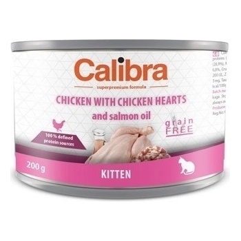 Calibra Kitten kuře & kuřecí srdíčka 6 x 0,2 kg