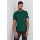 Lacoste Памучна тениска с яка Lacoste в зелено с изчистен дизайн (PH4012.)