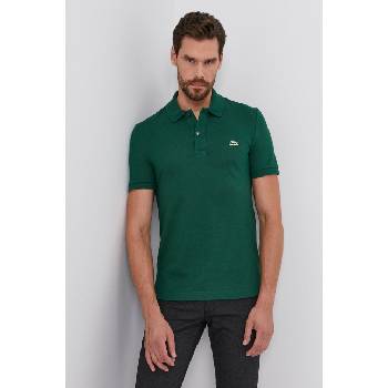 Lacoste Памучна тениска с яка Lacoste в зелено с изчистен дизайн (PH4012.)