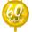 PartyDeco Фолиев балон - 60 броя (златен) 45 см