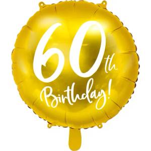 PartyDeco Фолиев балон - 60 броя (златен) 45 см