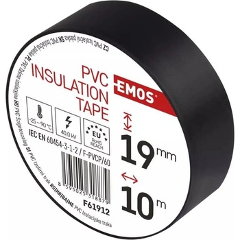Emos F61912 izolačná páska PVC 19 mm x 10 m čierna