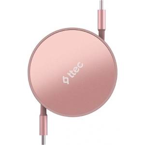Ttec Кабел ttec - Mini Retractable, 100W, USB-C/USB-C, розов (8694470828299)