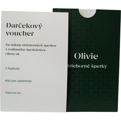 Olivie DARČEKOVÝ POUKAZ tlačený 1639 Hodnota: 200 €