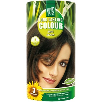 HennaPlus dlouhotrvající barva na vlasy 5 světle hnědá 100 ml