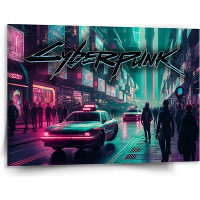 Sablio Obraz Cyberpunk 2077 Mesto - 150x110 cm