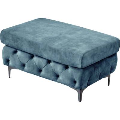 Interior DE Taburet MODERN BAROCCO XL 90 CM petrolejový sametTAB48648