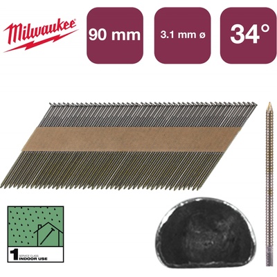 Milwaukee klince 34 D hlava 90mm RS B SC1 - 2200ks 4932492604