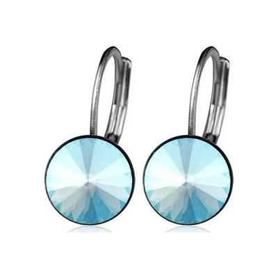 Nubis ocelové náušnice s krystaly Swarovski blue shade NBS08-BS