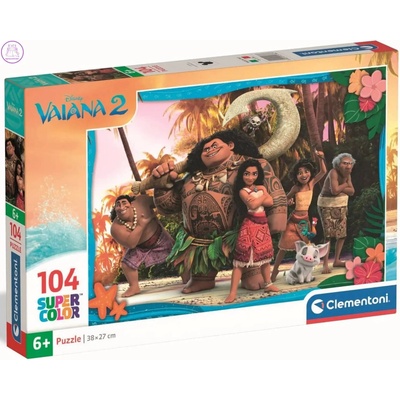 CLEMENTONI Odvážná Vaiana 2 104 dílků