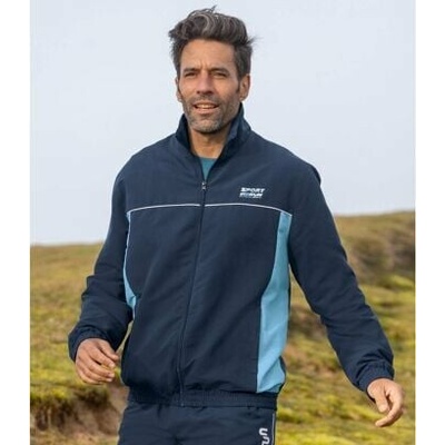 Atlas For Men mikina na zips z mikrovlákna Sport Run Modrá